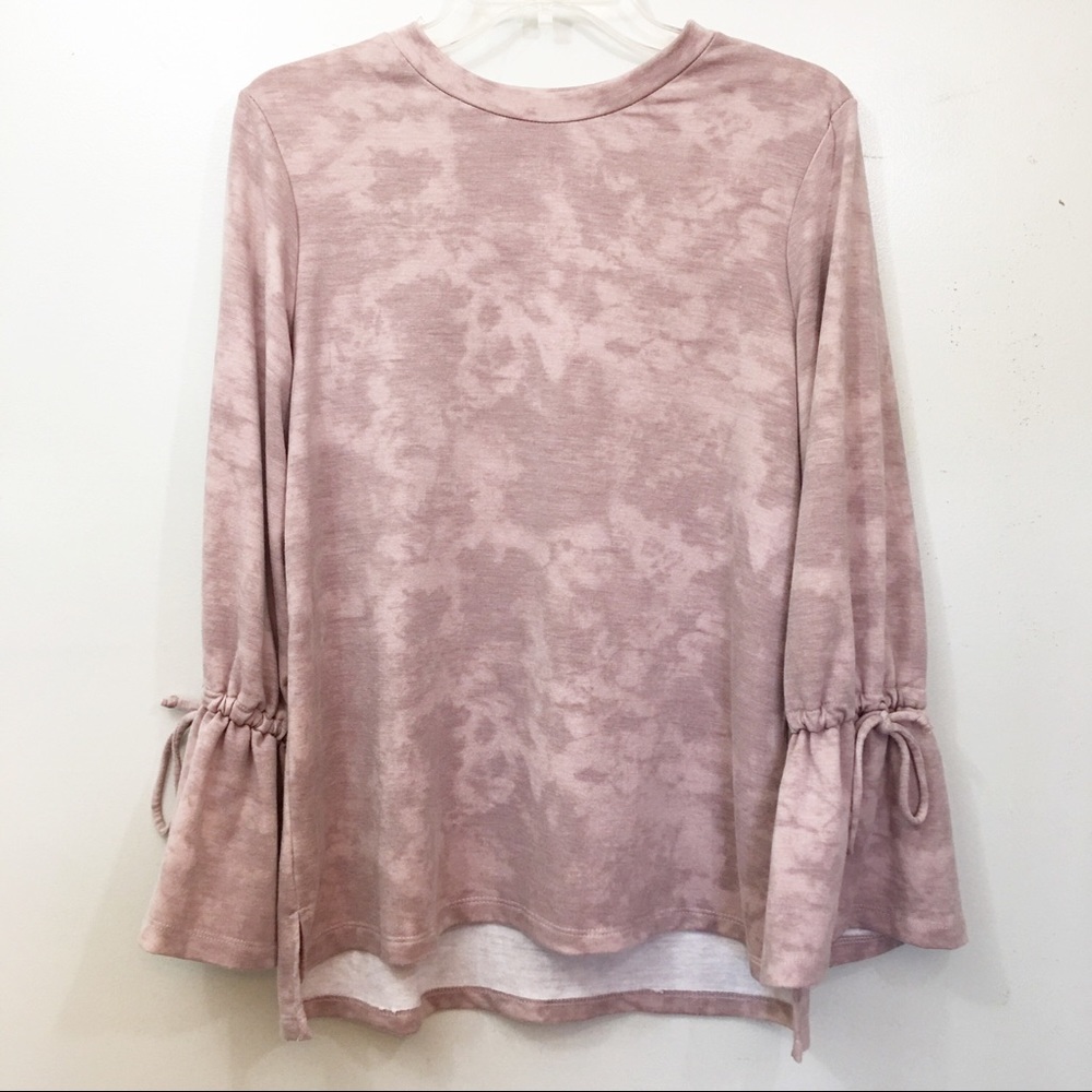 Alya Acid Wash Ruffle Sleeve Sweatshirt size S